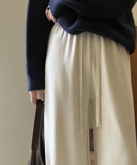 wide knit pants / 4color　hm1818