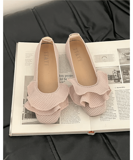ribbon knit flats / 4color　hm2844