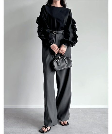 ruffle sleeve pullover / 2color　hm2658