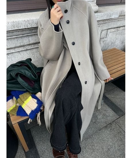 【wool100%】wool long coat / 2color　hm1785