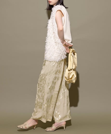 metallic wide pants / 2color　hm1595
