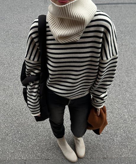 border knit and snood / 2color　hm1894