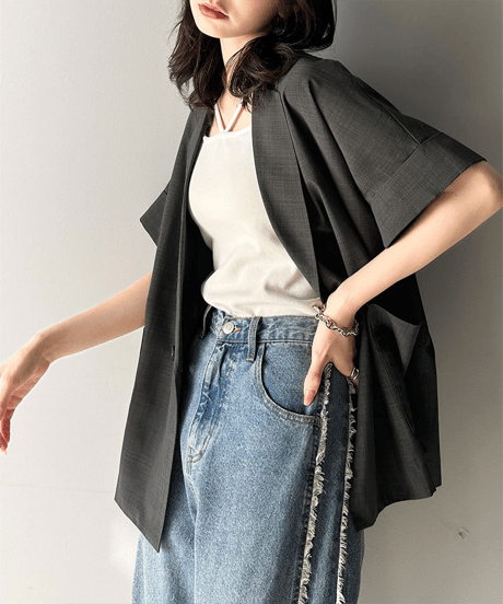 short sleeve jacket / 3color　hm2967