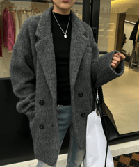 shaggy wool coat　hm1186