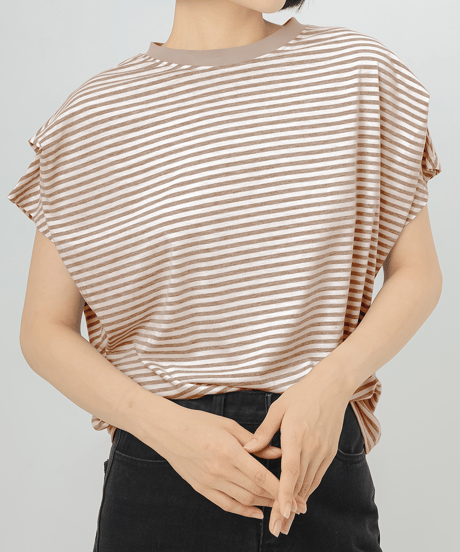 border cotton top / 8color　hm2956