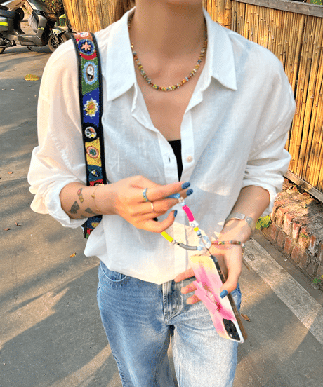 loose thin shirt / 2color　hm1444