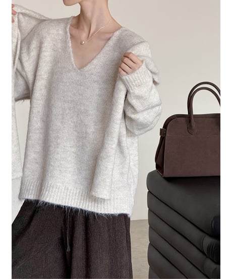 layered look knit top / 3color　hm2718