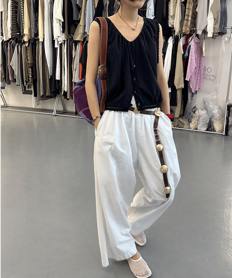 lace tank blouse / 2color　hm2418