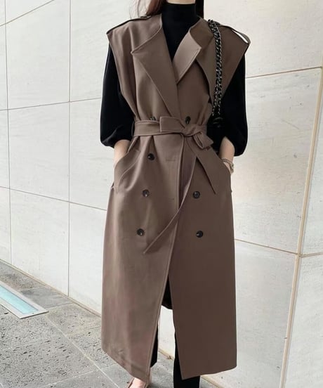 long trench gilet / 3color　hm2592