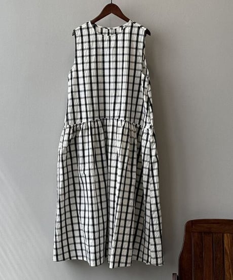 check flare dress　hm2293