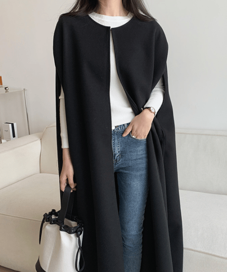 elegant cape coat / 3color　hm2591