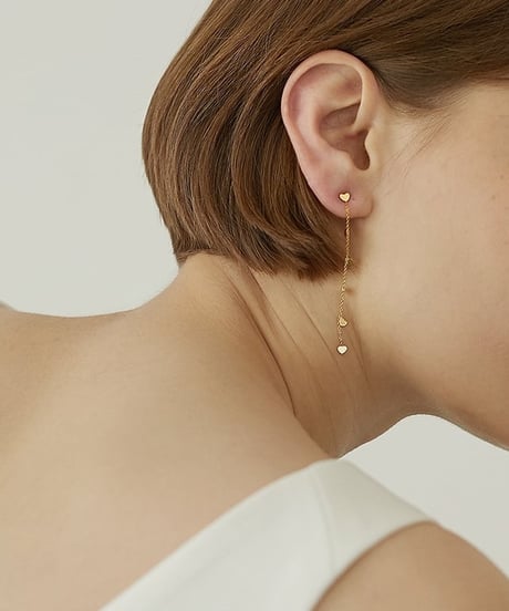 petit heart chain pierce　hm2032
