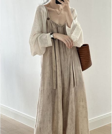 nuance wide overalls / 2color　hm1600