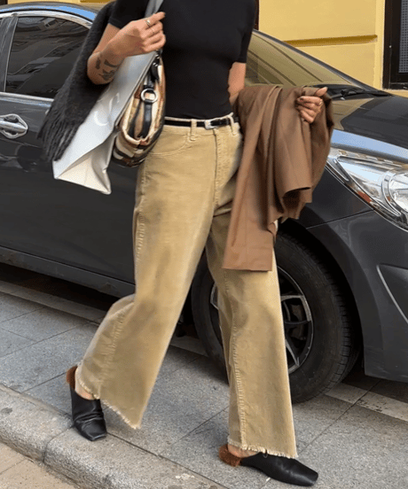 cut-off corduroy pants / 2color　hm1159