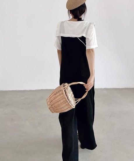 straight saide-slit overalls　hm1409