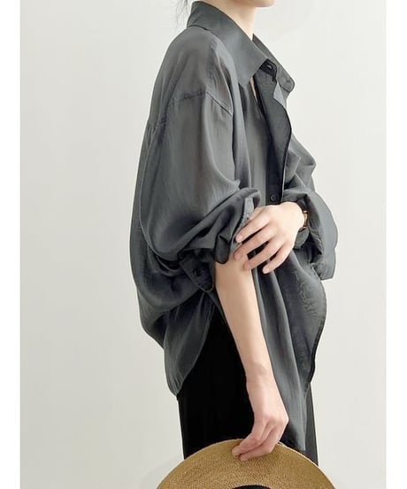 irregular sheer shirt / 3color　hm1925