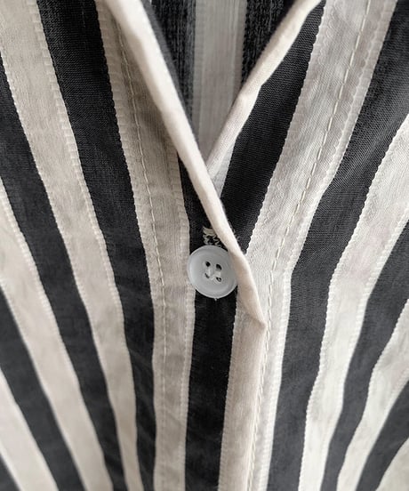 feminine stripe blouse / 2color　hm1478