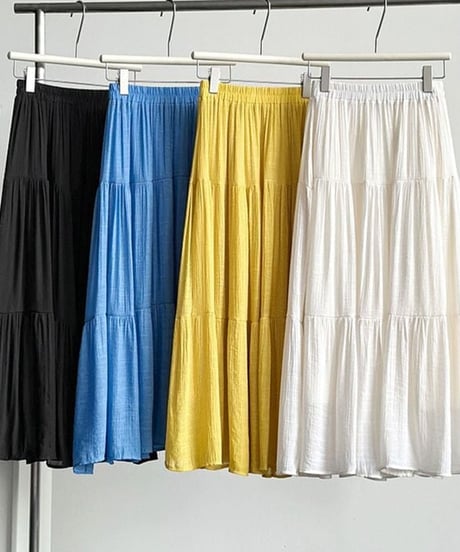 tiered flare skirt / 4color　hm2233