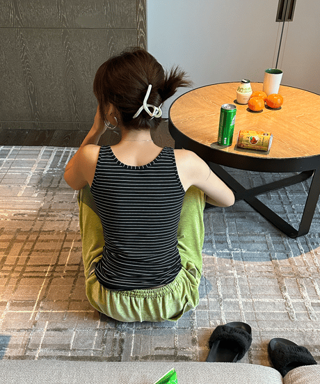 stripe tank top / 2color　hm1418