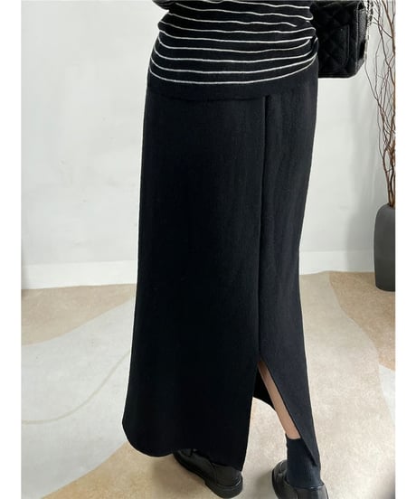 soft knit straight skirt / 6color　hm2678