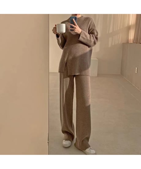 slit knit set-up / 3color　hm2773