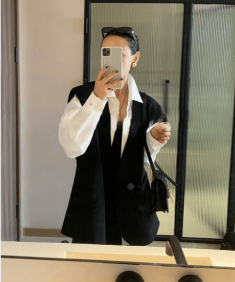 mode long vest / 2color　hm2850