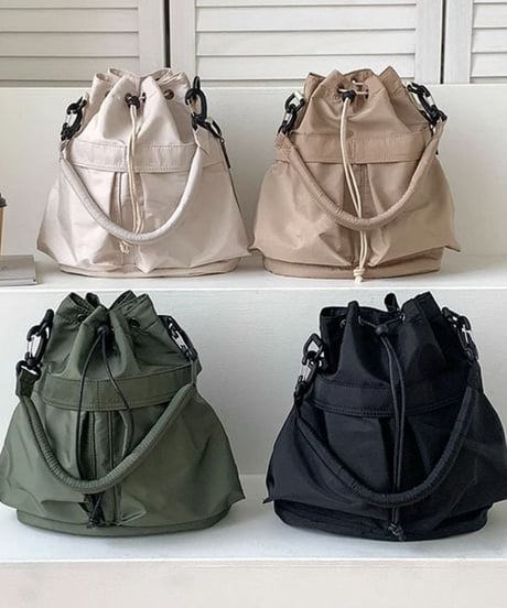 soft gathered tote bag / 6color　hm2362