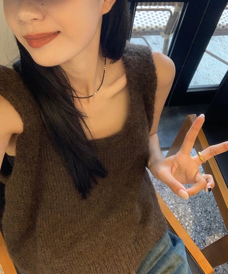 knit tank vest / 4color　hm1488
