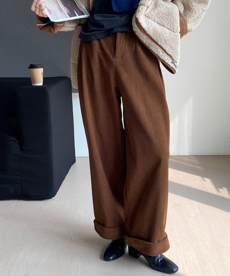 tuck wide pants / 2color　hm1780