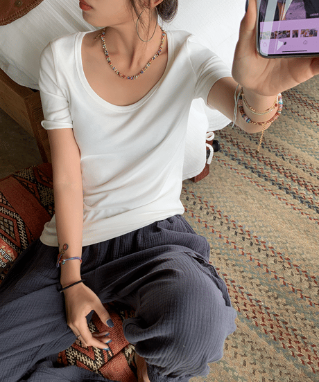 round-neck t-shirt / 2color　hm1512