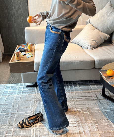 riveted denim pants / 2color　hm1424
