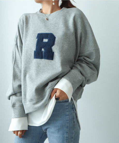 button sleeve slim fit top / 2color　hm1655