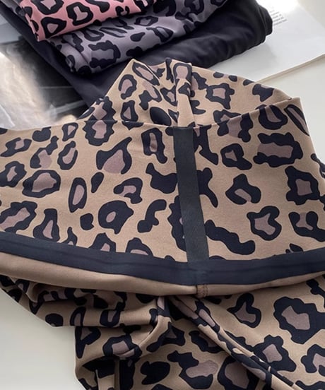 leopard flare leggings / 3color　hm1999