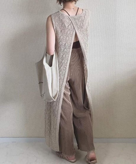 crochet knit dress / 3color　hm1484
