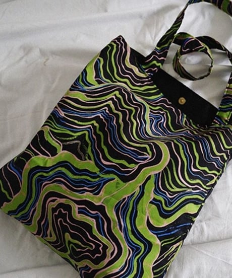 wave pattern tote bag　hm2332