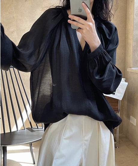 thick volume blouse / 2color　hm1676