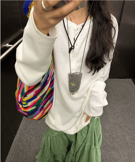 waffle soft pullover / 2color　hm2209