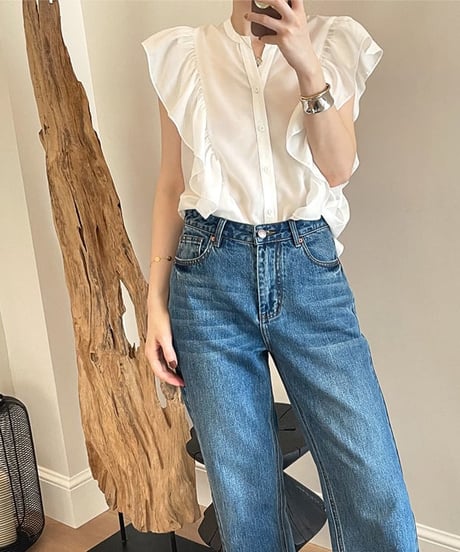sleeveless frill blouse / 2color　hm1482