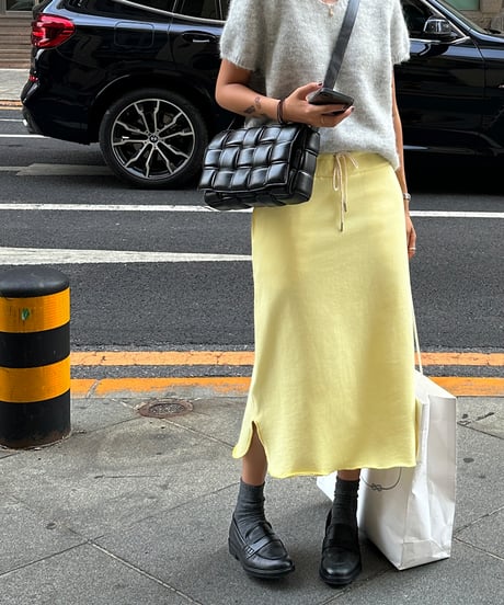 side slit sweat skirt / 2color　hm1293