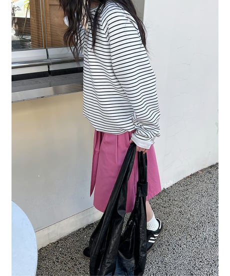 loose strip sweatshirt / 2color　hm2059