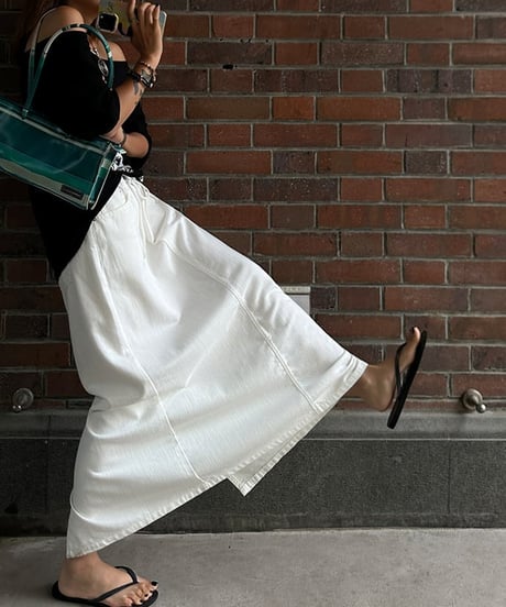 a-line denim skirtka / 2color　hm1981