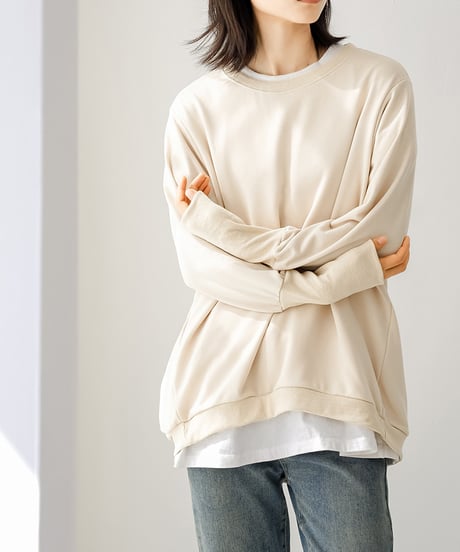 layered hem pullover / 8color　hm2635