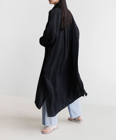 oversize sheer long-shirt　hm1589