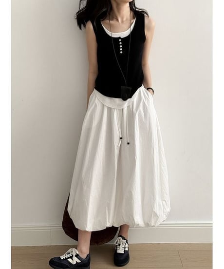drawst baloon skirt / 3color　hm2265