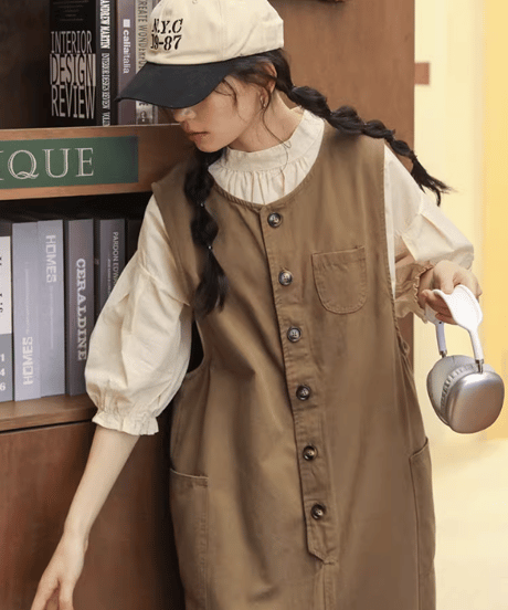 loose overalls ＆ blouse　hm2556