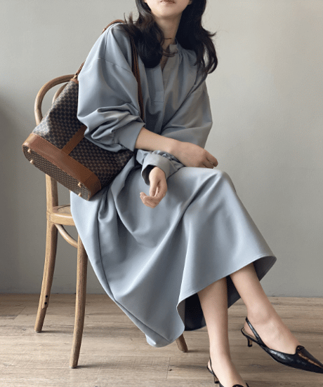 waist tie dress  / 2color　hm2629