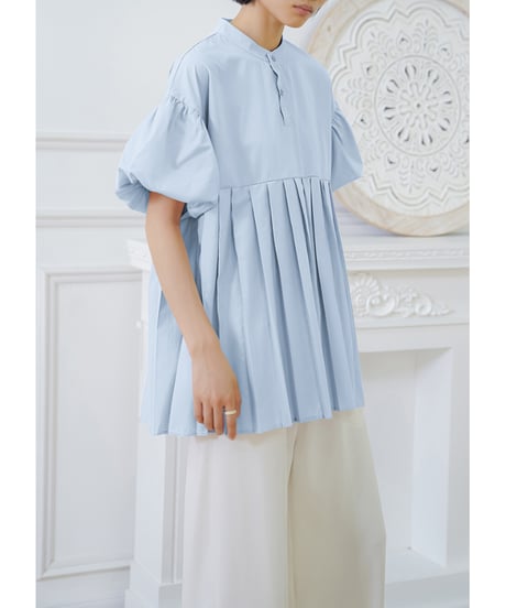 pleated tunic shirt / 5color　hm2961