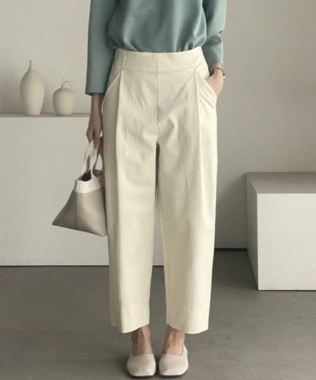 cropped tuck pants / 4color　hm2271