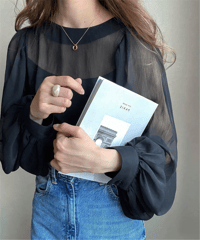 sheer balloon blouse / 5color　hm2901