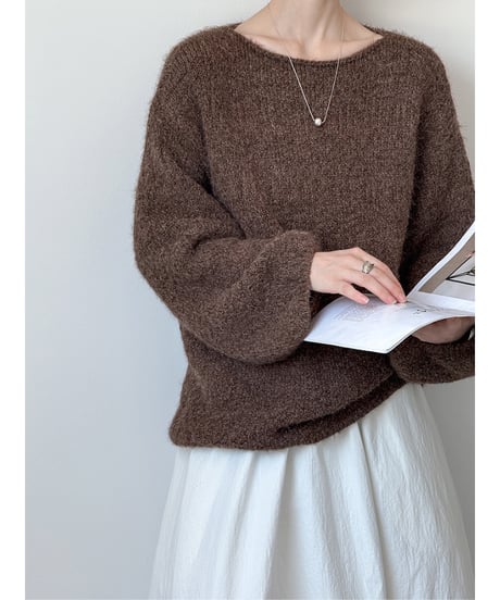 《即納》soft oversized knit / 2color　hm2730